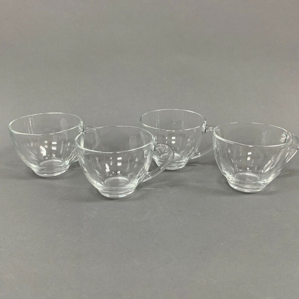 Arcoroc France Glass Cups Classique Clear Lot of 4